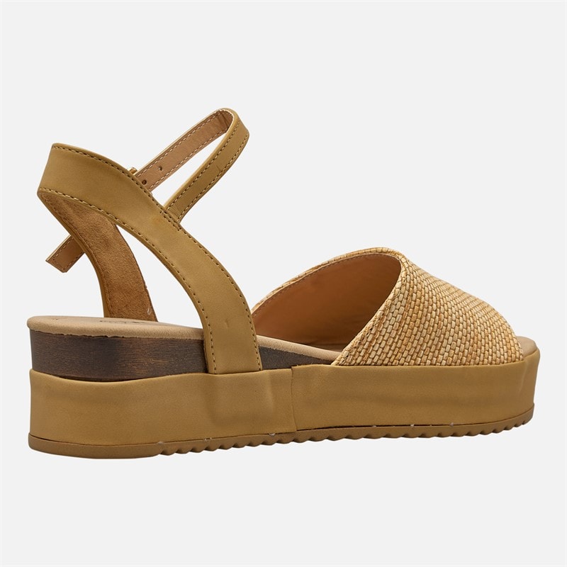 Womens Norma Chunky Ankle Strap Sandals Warm Sand - Image 5