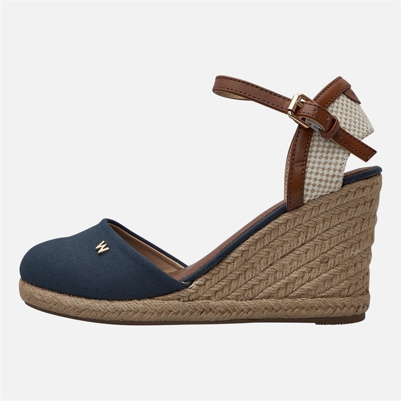 Womens Brava Ankle Strap Wedge Sandals Dark Denim - Image 2