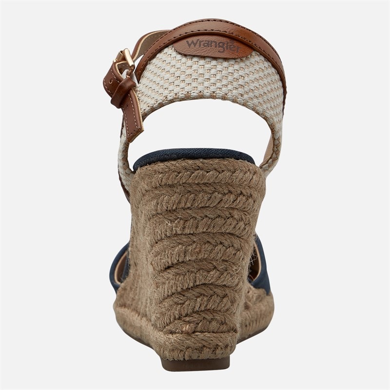 Womens Brava Ankle Strap Wedge Sandals Dark Denim - Image 4