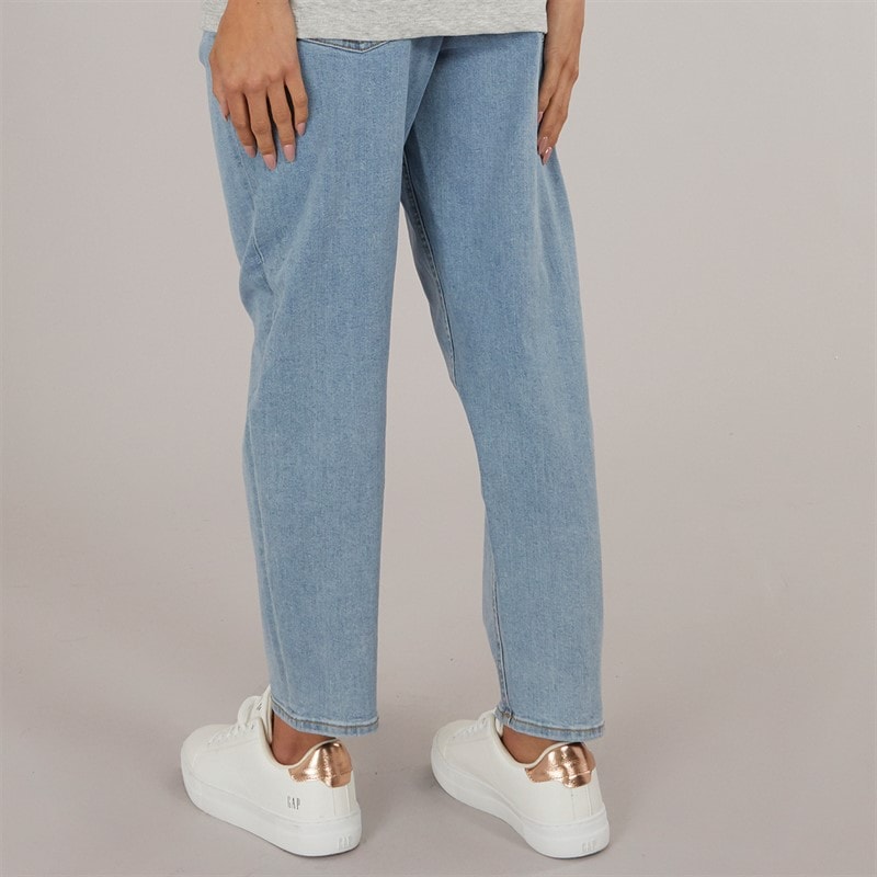 Womens Lisbon High Waist Mom Jeans Light Blue Denim - Image 2
