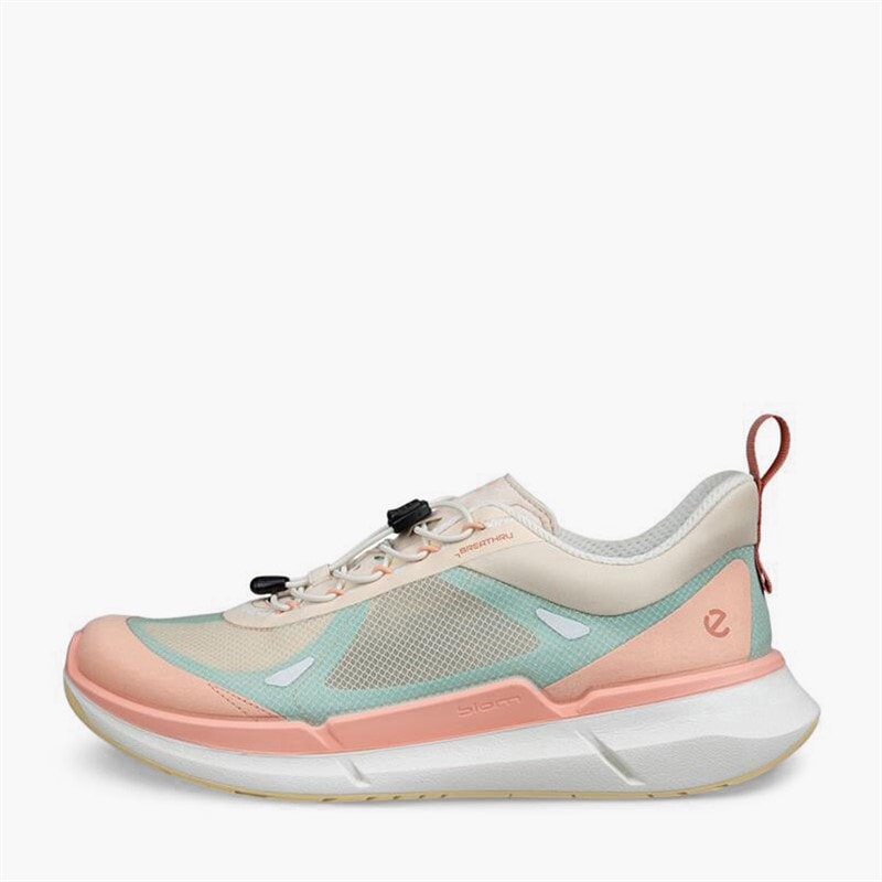 ECCO Womens Biom 2.2 Breathru Speedlace Trainers Dusty Peach/Limestone/Aquatic