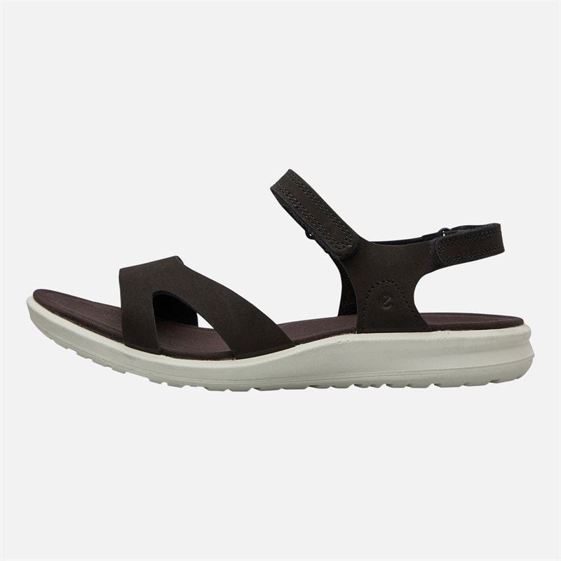 ECCO Womens Cruise Two Strap Sandals Black/White