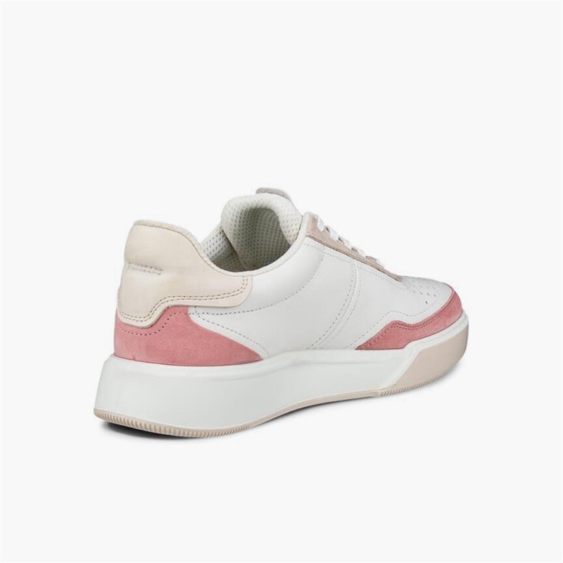 Womens Street Court Leather Trainers Old Rose/White/Rose Dust - Image 3