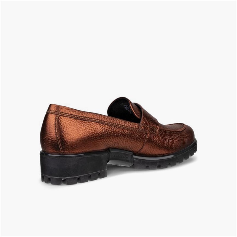 Womens Moodtray Leather Loafers Bronze Antique - Image 3