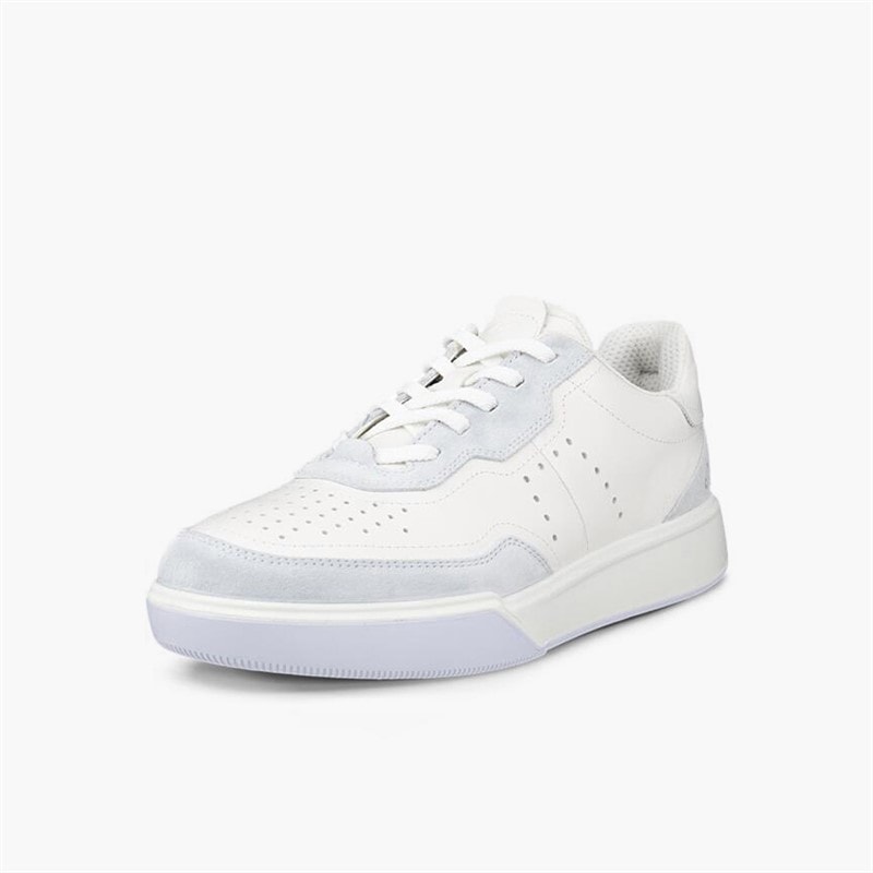 Womens Street Court Leather Trainers Air/White - Image 2