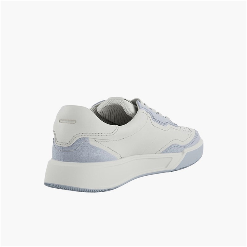 Womens Street Court Leather Trainers Air/White - Image 3