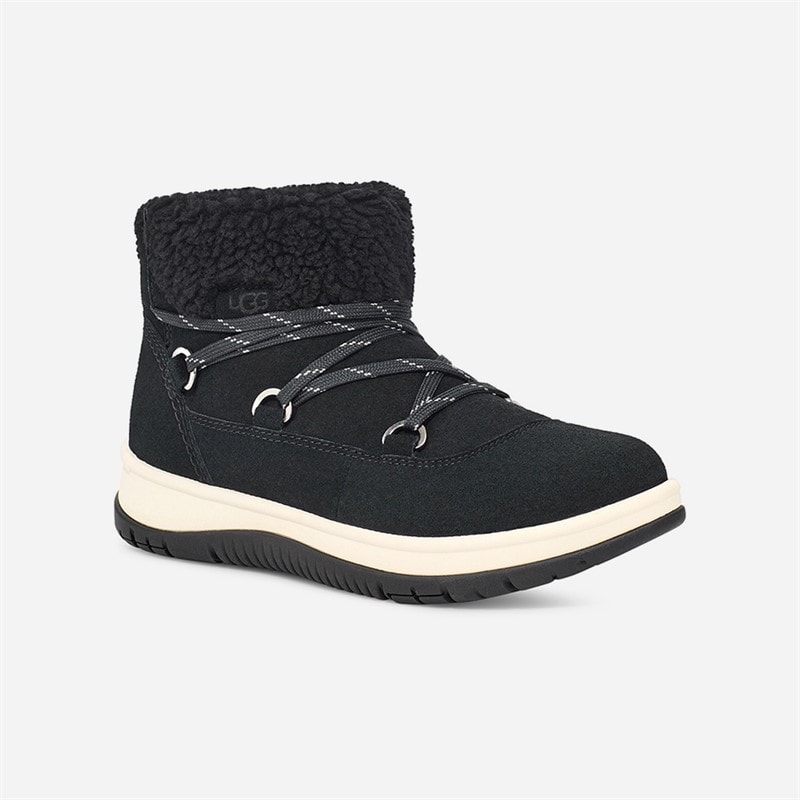 Womens Lakesider Heritage Lace Boots Black - Image 2