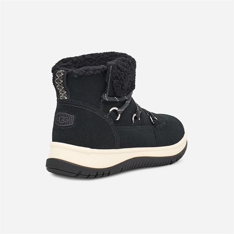 Womens Lakesider Heritage Lace Boots Black - Image 4