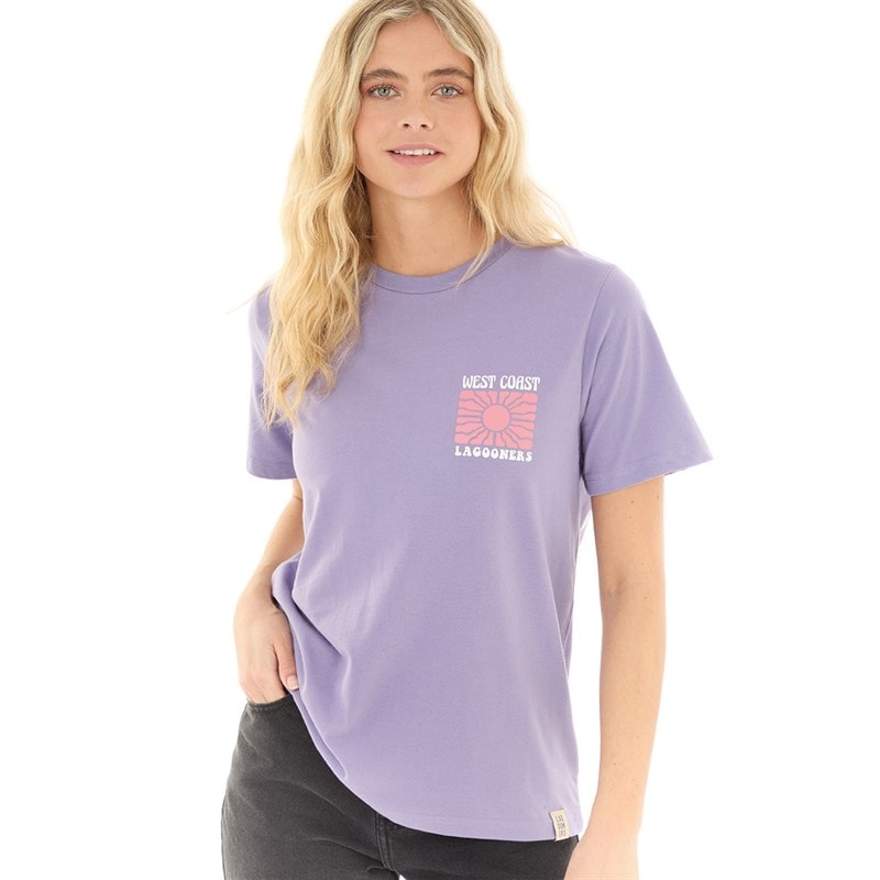 Womens West Coast T-Shirt Violet - Image 2