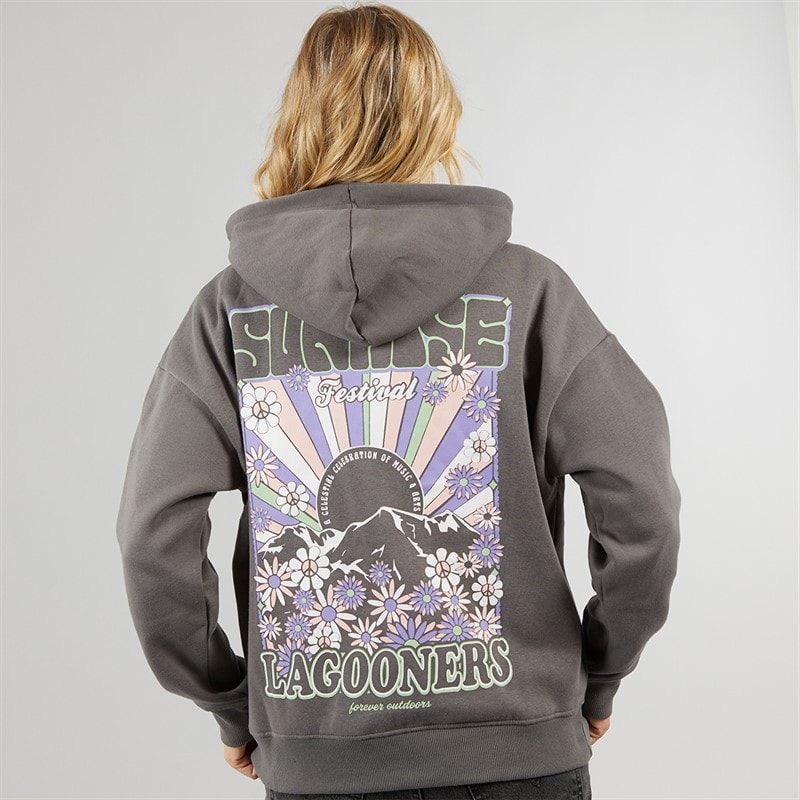 Womens Festival Hoodie Charcoal - Image 3