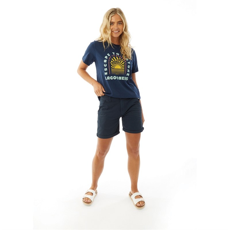 Womens Billie Shorts Navy - Image 4