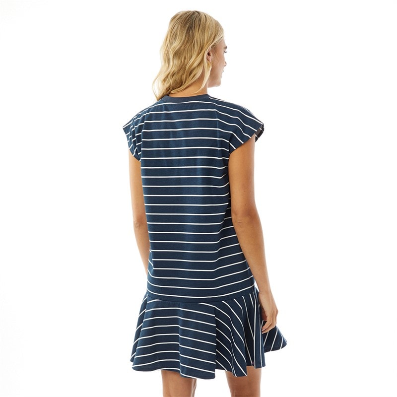 Womens Holiday Stripe Dress Navy - Image 2