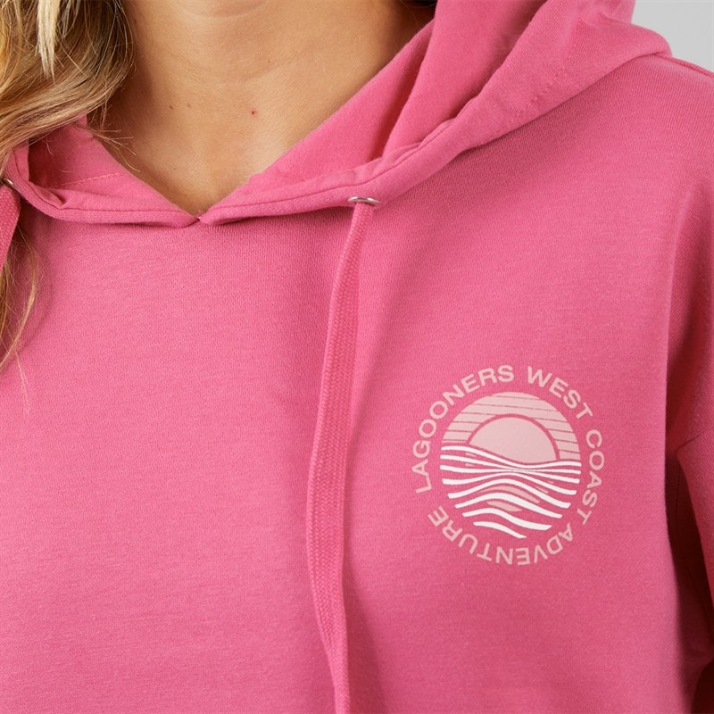 Womens South Beach Hoodie Pink - Image 5