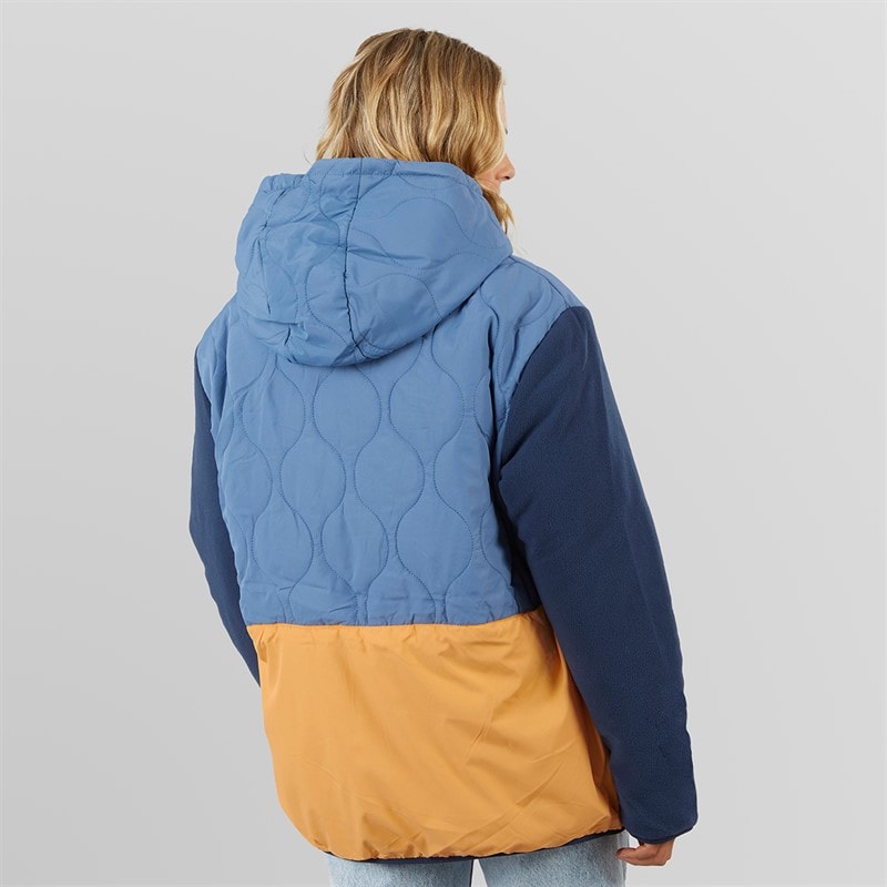 Womens Peak Mid Length Jacket Navy - Image 2