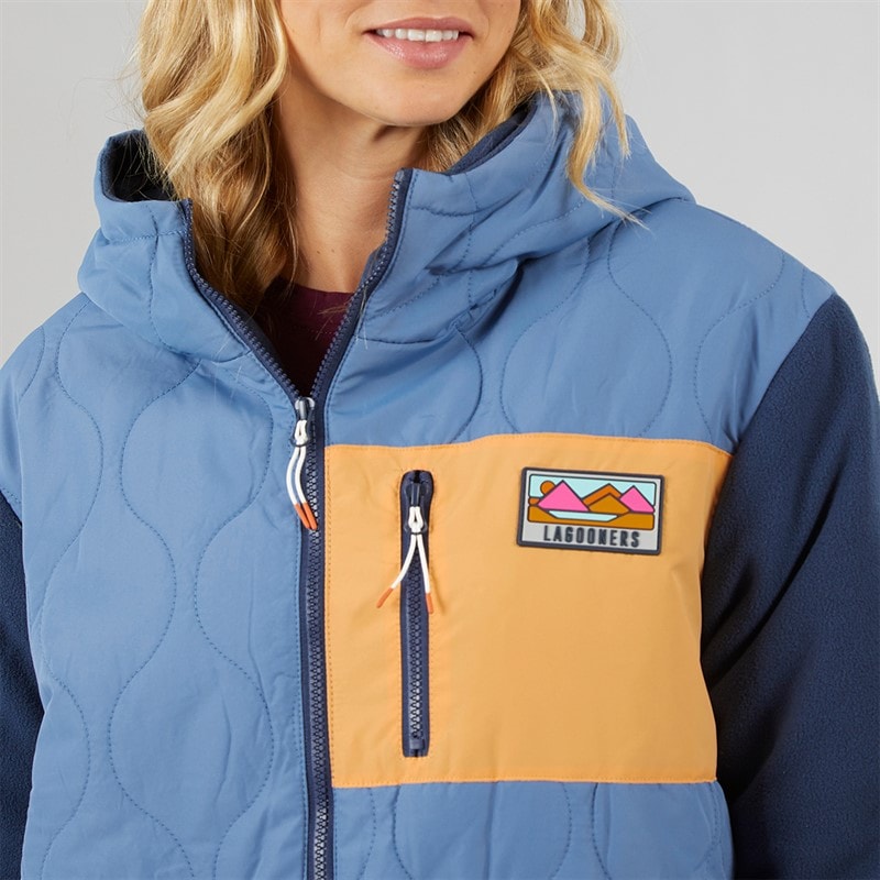 Womens Peak Mid Length Jacket Navy - Image 3