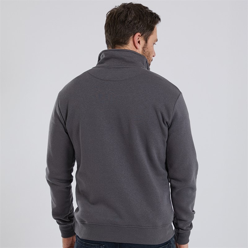 Mens Sargasso Funnel Neck Sweat Charcoal - Image 2