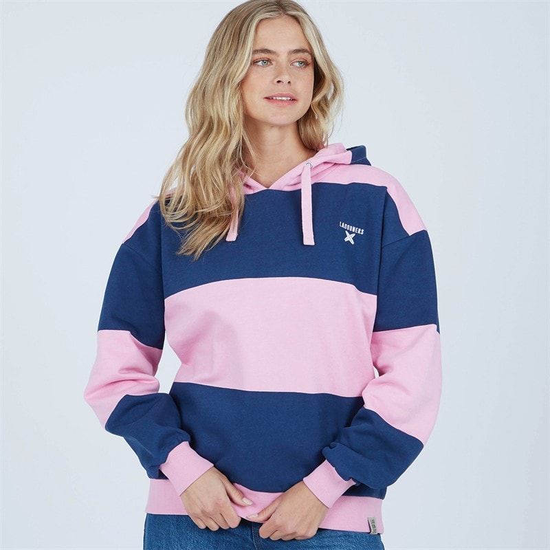 Lagooners Womens Sky Hoodie Pink/Navy