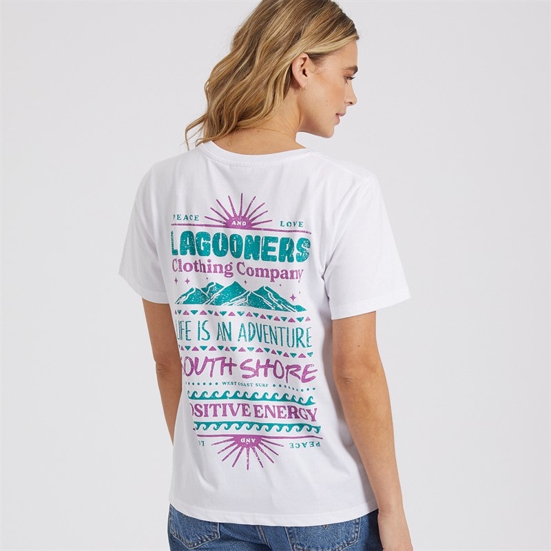 Womens Wilderness T-Shirt White - Image 3