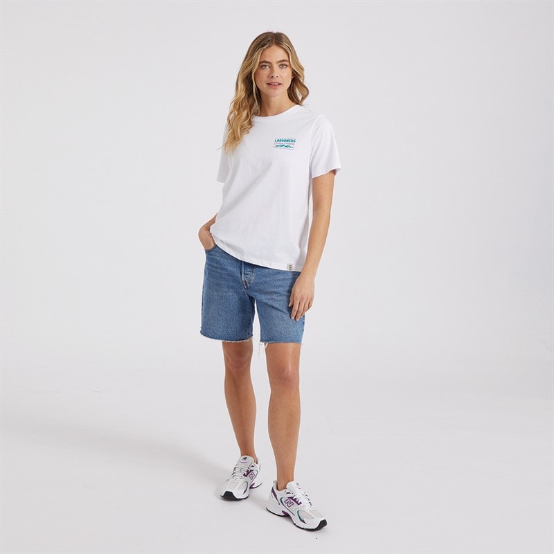 Womens Wilderness T-Shirt White - Image 4