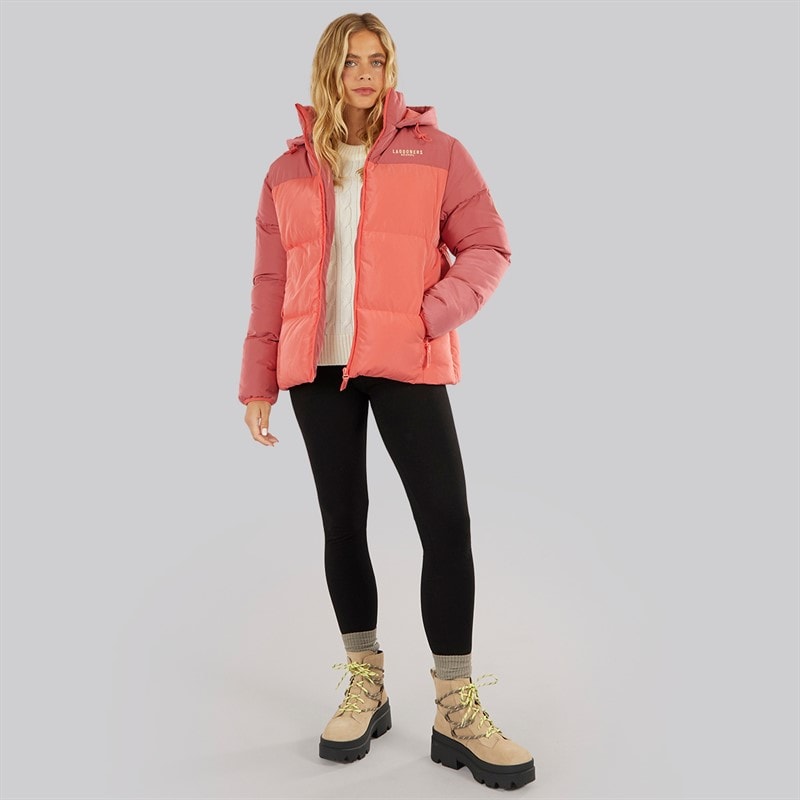 Womens St Agnes Short Puffer Jacket Red - Image 4