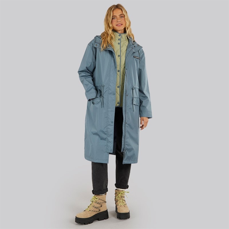 Womens Eskdale 2-In-1 Coat Navy/Green - Image 4