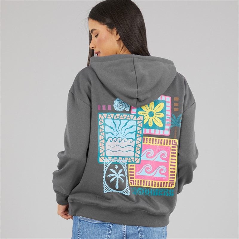 Womens Little Sedge Hoodie Charcoal - Image 3
