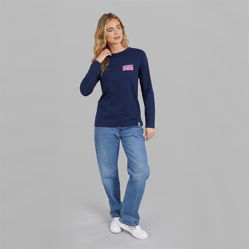 Womens Brixcombe Long Sleeve T-Shirt Navy - Image 4
