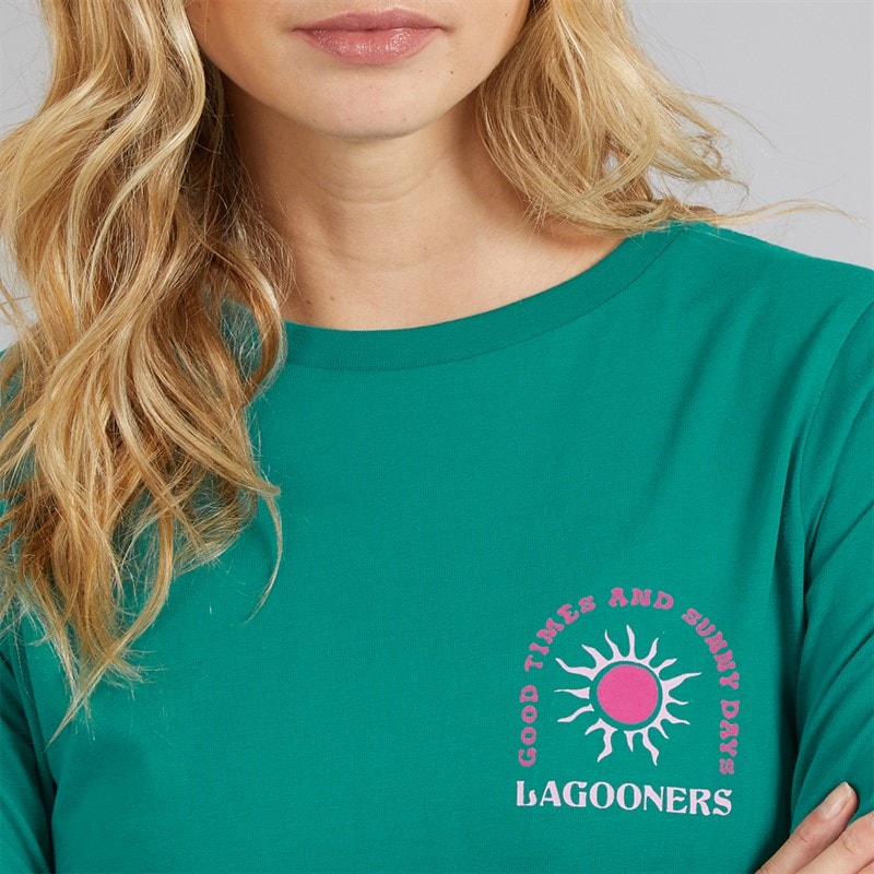 Womens Airdrie Long Sleeve T-Shirt Teal - Image 3