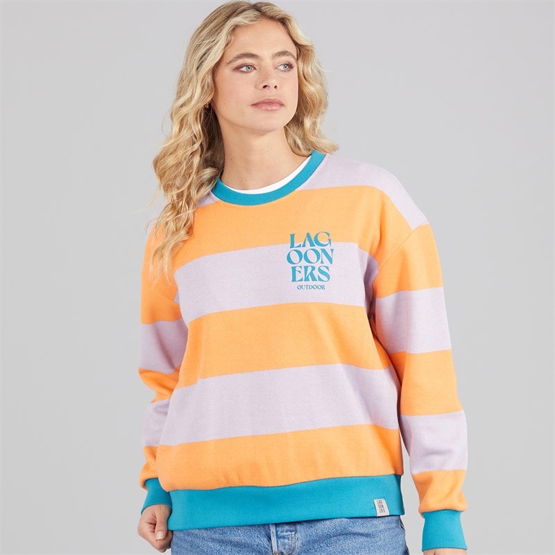 Womens Cornflour Field Crew Neck Graphic Sweatshirt Lilac - Image 2