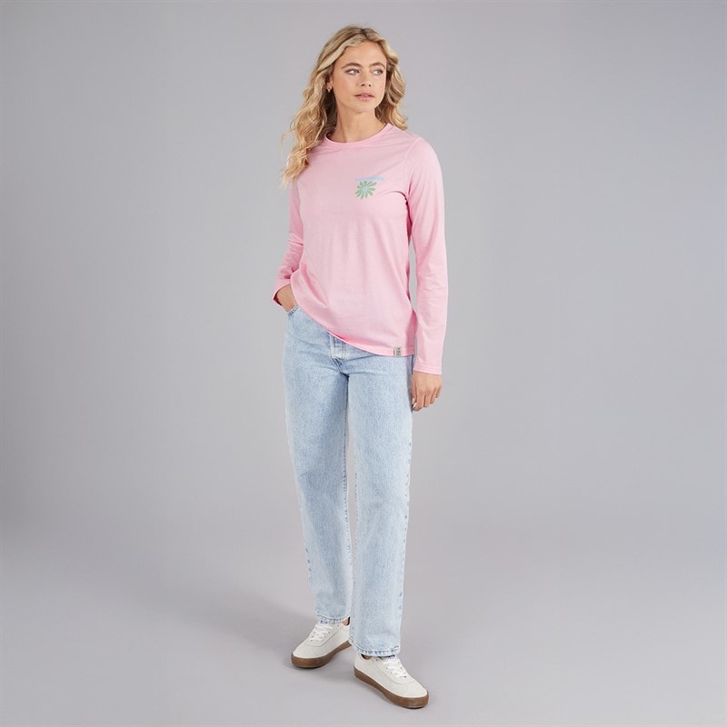 Womens Primrose Path Long Sleeve T-Shirt Light Pink - Image 4