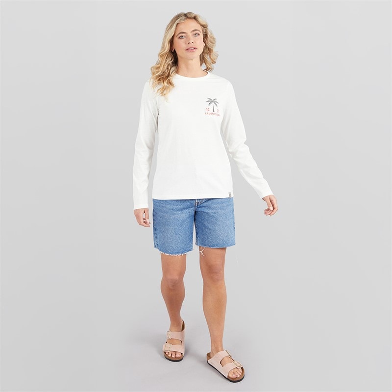 Womens Lanternwood Long Sleeve T-Shirt Ecru - Image 4