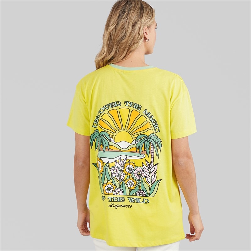 Womens Haycroft Oversized T-Shirt Yellow - Image 3
