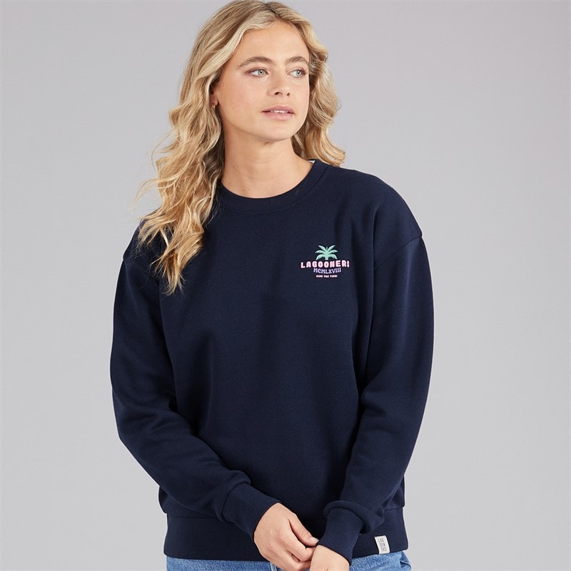 Womens Kempley Fold Sweatshirt Navy - Image 2