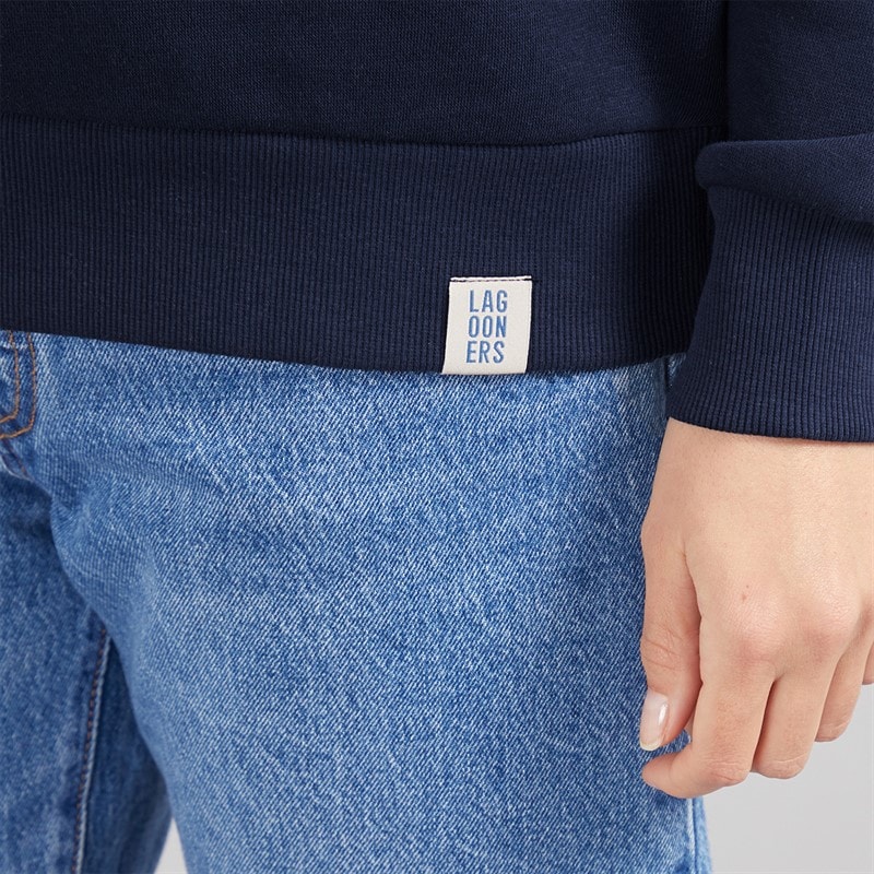 Womens Kempley Fold Sweatshirt Navy - Image 5