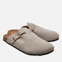 Mens Noah Mules Beige Suede