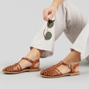 Womens Isla Sandals Tan Leather
