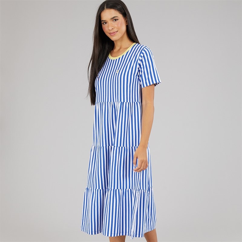 Lagooners Womens Ladies Afriston Tiered Midi Dress Cobalt