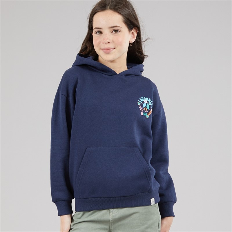 Girls Barley Hoodie Navy - Image 2