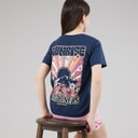 Girls Flower T-Shirt Navy