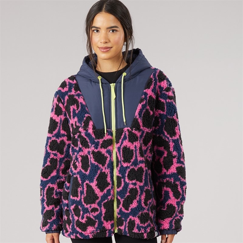 Womens Beline Fleece Leopard - Image 3