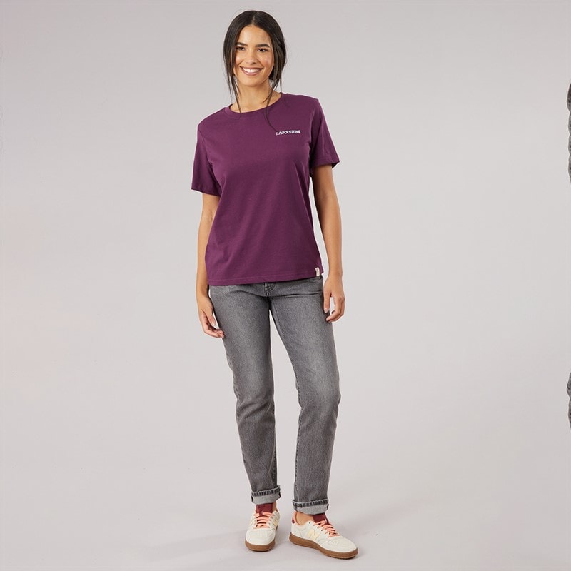 Womens Meadow T-Shirt Dark Purple - Image 4