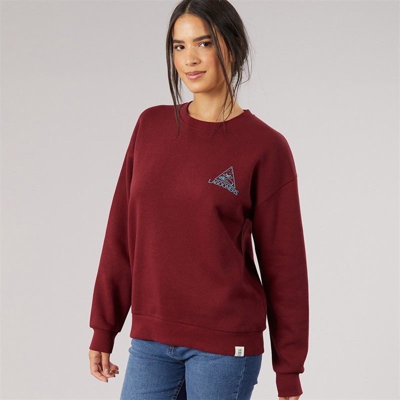 Womens Willowmere Graphic Sweatshirt Burgundy - Image 2