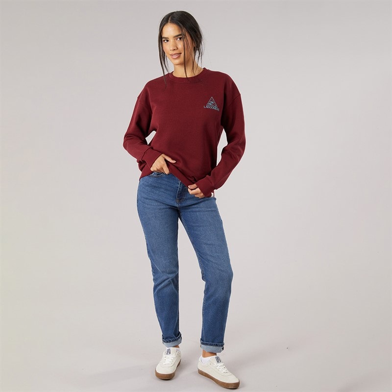 Womens Willowmere Graphic Sweatshirt Burgundy - Image 3