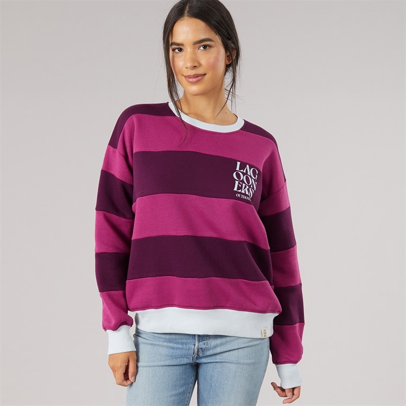 Womens Cornflour Field Graphic Sweatshirt Berry/Dark Purple - Image 2