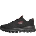 Mens Glide Step Fasten Up Trainers Black/Red