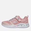 Junior Girls Solar Glow Lights Trainers Light Pink