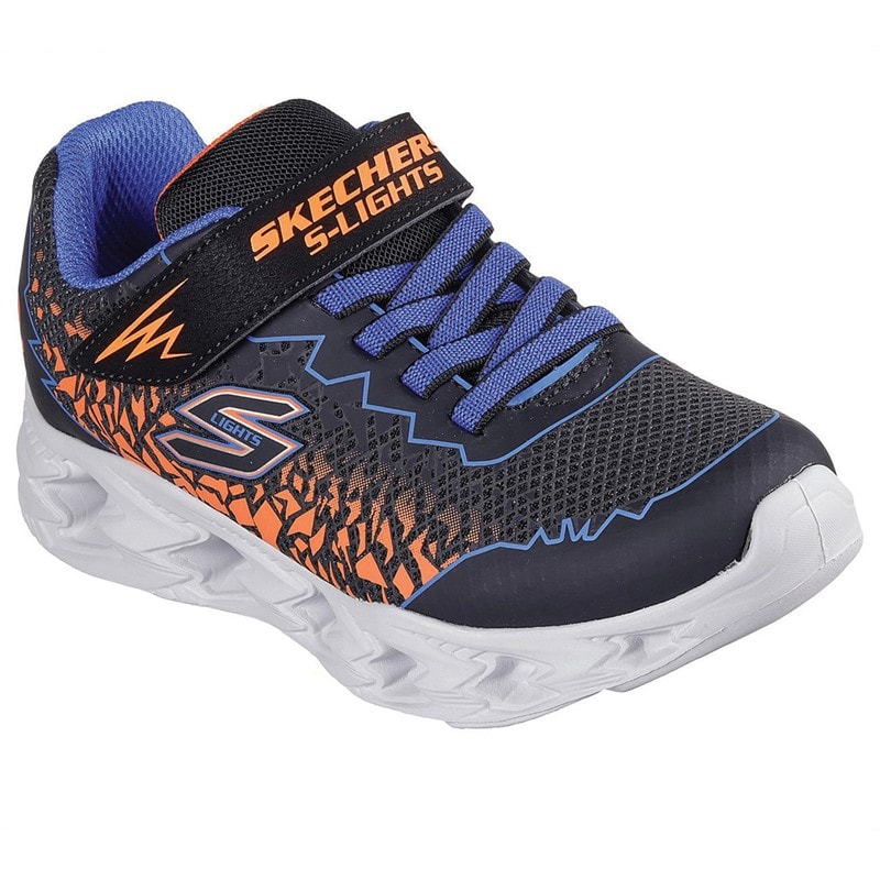 SKECHERS Junior Boys S Lights Vortex 2.0 Veltrox Trainers Black - Image 3