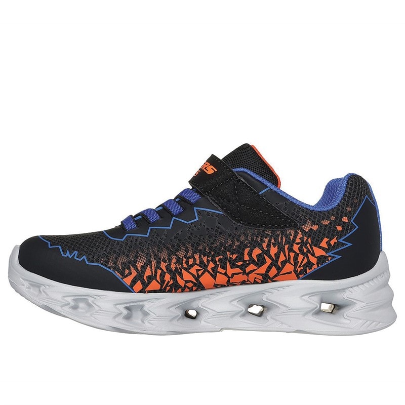 SKECHERS Junior Boys S Lights Vortex 2.0 Veltrox Trainers Black - Image 5