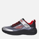 Boys Microspec Advance Trainers Black/Silver/Red
