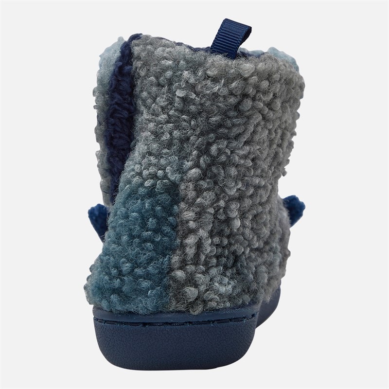 Boys Shark Bootie Slippers Blue - Image 4